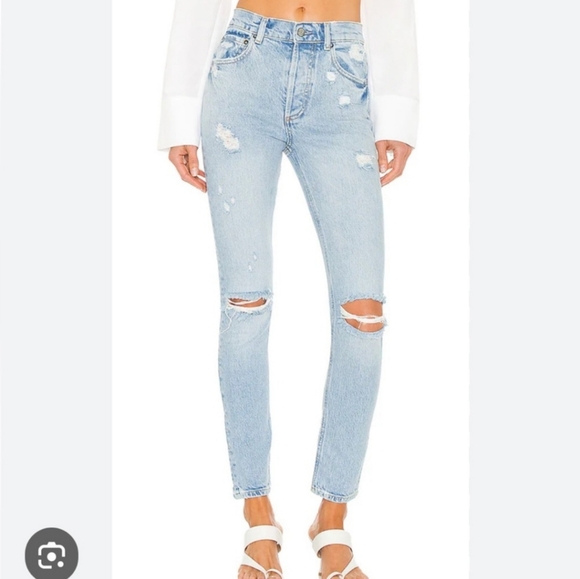 Boyish the Billy High Rise Skinny Distressed Ripped Jeans Size 26 - Picture 3 of 12